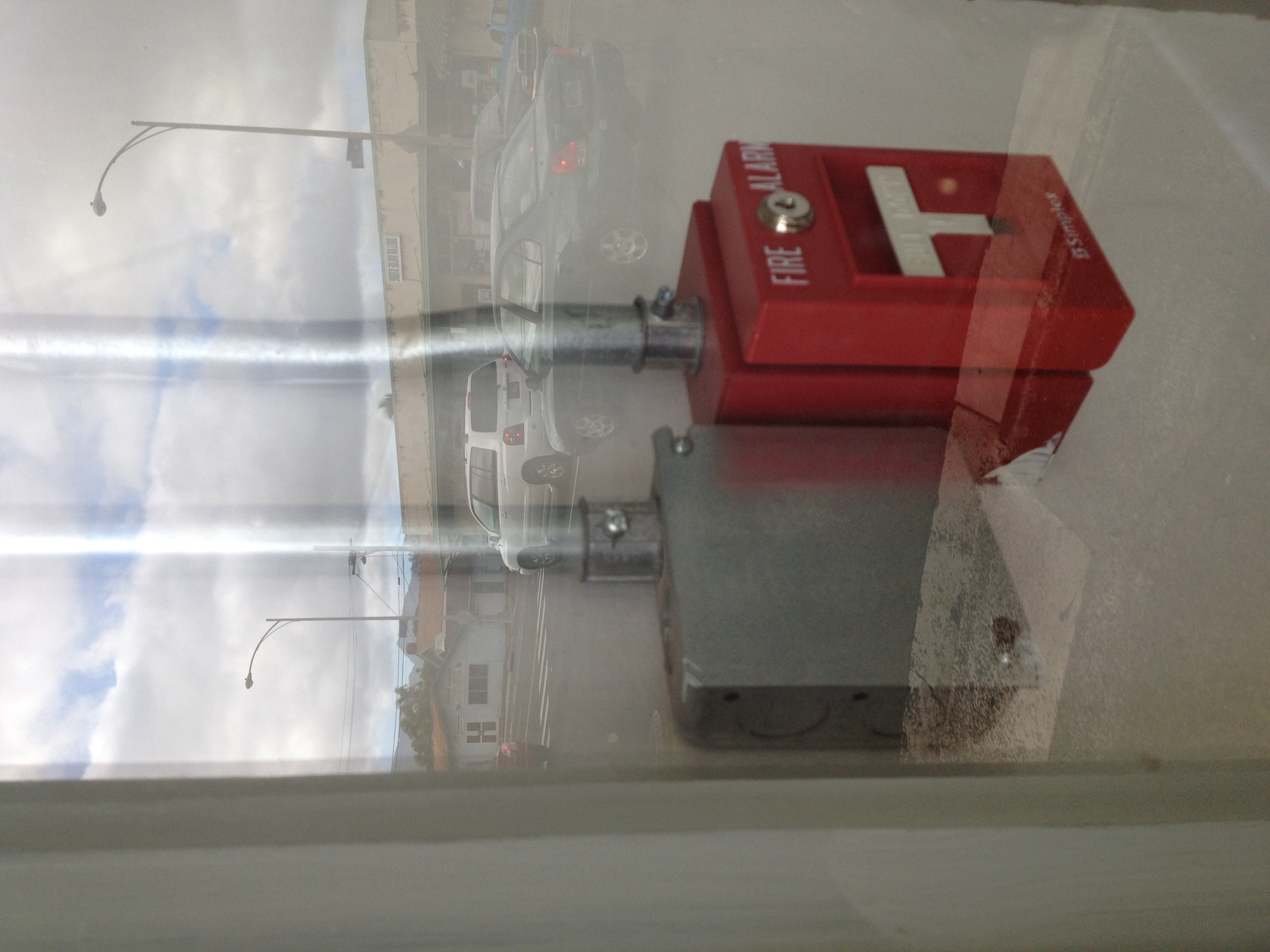 Fire alarm pull station installed with EMT conduit